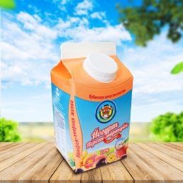 Йогурт питьевой 2,5% пюр-пак с пробкой 450гр Персика-маракуйя